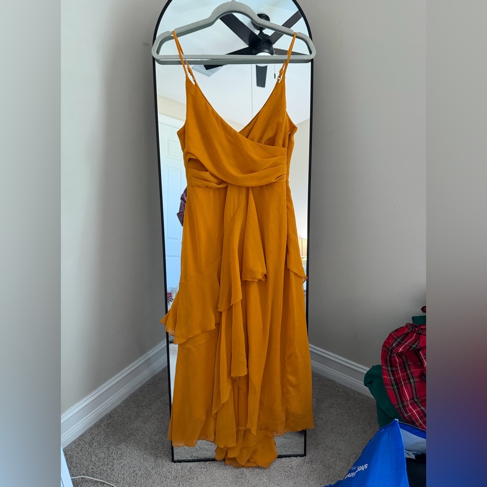 ASOS Mustard Midi Dress